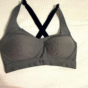 Under Armour Gray Sports Bra with Criss-Cross Straps